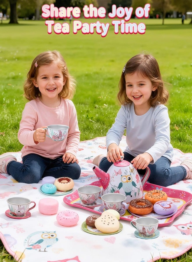Fiderix Premium Tea Party Set for Toddlers 3-6 - Durable Toy Tea Set for Sweet Family Tea Time, Cute Pretend Play Kitchen Toy with Desserts & Carrying Case, Birthday - Image 4